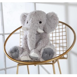 MorisMos Large Elephant Stuffed Animal, 19.6inch Soft Stuffed Elephant Plush Companion Gifts for Girls Boys, Gray