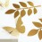Paper Leaves Set Decor Flower Golden Decorations for Decals Family Tree Photo Wall Crafts Leaf Glitter Butterfly Baby Shower Backdrop Nursery 16pcs