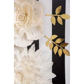 Paper Leaves Set Decor Flower Golden Decorations for Decals Family Tree Photo Wall Crafts Leaf Glitter Butterfly Baby Shower Backdrop Nursery 16pcs