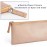 SumDirect PU Leather Cosmetic Pencil Bags - Small Soft Makeup Pouch with Zipper, Pencil Pouch Case Simple Comestic Organizer