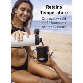 CamelBak Chute Mag 20oz Vacuum Insulated Stainless Steel Water Bottle, White CamelBak Chute Mag 20oz Vacuum Insulated Stainless Steel Water Bottle, White