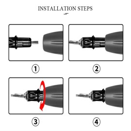 Rotary Tattoo Machine Pen - SOTICA Cartridge Tattoo Pen Machine with rca Interface Tattoo Rotary Pen Permanent Makeup Machine Pen for Body Art Tattoo Power Supply Tattoo Cartridge Needle Tattoo Supply