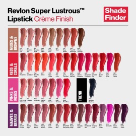 Revlon Super Lustrous Lipstick, Creamy Formula For Soft, Fuller-Looking Lips, Moisturized Feel, Fearless, 0.15 oz Revlon Super Lustrous Lipstick, Creamy Formula For Soft, Fuller-Looking Lips, Moisturized Feel, Fearless, 0.15 oz