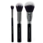 Powder Makeup Brushes Set - Beauty Junkees 3pc Face Body Make Up Brush, Large Fluffy Finishing, Blush Bronzer Multitasker, Setting; Loose, Pressed, Minerals; Synthetic, Vegan Cruelty Free