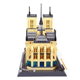 Apostrophe Games Notre-Dame Cathedral Building Block Set (1378 Pieces) Paris\'s Notre Dame Cathedral Famous Landmark Series - Architecture Model for Kids and Adults