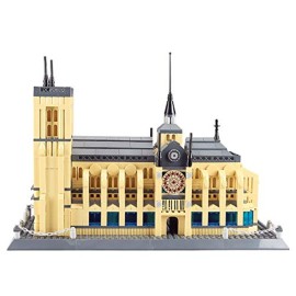 Apostrophe Games Notre-Dame Cathedral Building Block Set (1378 Pieces) Paris\'s Notre Dame Cathedral Famous Landmark Series - Architecture Model for Kids and Adults