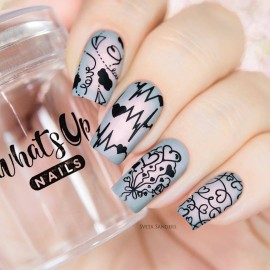 Whats Up Nails - Jumbo Clear Stamper & Scraper for Stamped Nail Art Design