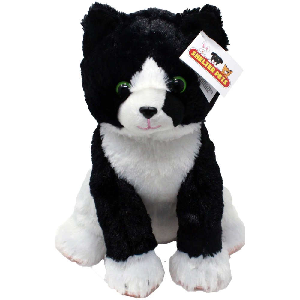 Shelter Pets: Peppa The Tuxedo Cat - 10 Black and White Plush Toy Stuffed Animals - Based on Real-Life Adopted Pets - Benefiting The Kitten and Cats Animal Shelters They were Adopted from