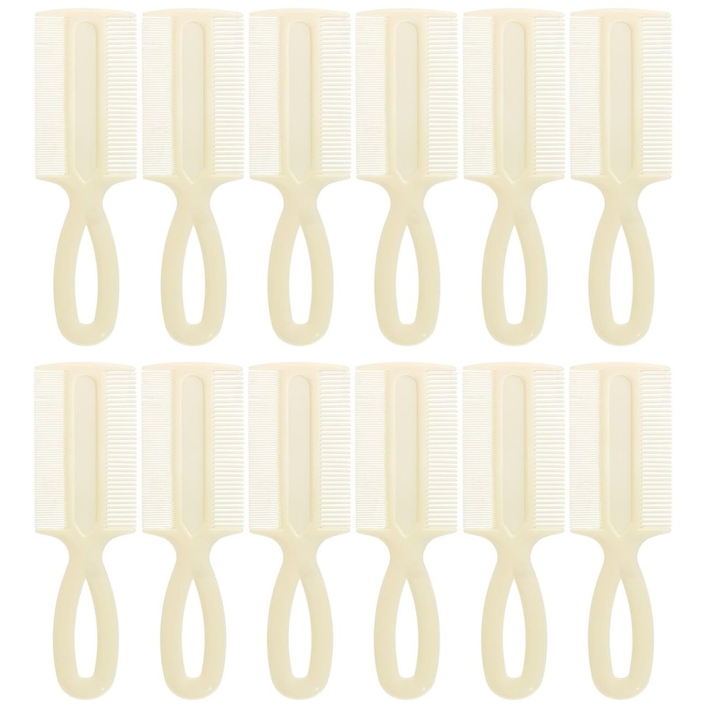 Comfort Axis Double-sided Fine Tooth Baby Comb, 12 Pack