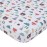 NoJo Retro Happy Camper Green, Aqua, Orange & White Fitted Nursery Crib Sheet, Green, Aqua, Orange, Grey