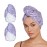 Turbie Twist Microfiber Hair Towel Wrap for Women and Men | 2 Pack | Bathroom Essential Accessories | Quick Dry Hair Turban for Drying Curly, Long & Thick Hair (Purple Signature)