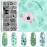 Biutee Nail Stamping Plates - 10pcs Templates with Stamper - Christmas Snowflake, Leaves, Flowers, Animal & Holiday Designs