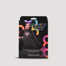 FRAMAR Black Salon Cape - Shampoo Hair Cape, Salon Color Capes, Chemical Capes For Hairstylist, Hair Dressers Drape, Cosmetology Supplies, Barber Supplies - Snap Closure & Rubberized FRAMAR Black Salon Cape - Shampoo Hair Cape, Salon Color Capes, Chemical Capes For Hairstylist, Hair Dressers Drape, Cosmetology Supplies, Barber Supplies - Snap Closure & Rubberized