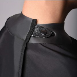 FRAMAR Black Salon Cape - Shampoo Hair Cape, Salon Color Capes, Chemical Capes For Hairstylist, Hair Dressers Drape, Cosmetology Supplies, Barber Supplies - Snap Closure & Rubberized FRAMAR Black Salon Cape - Shampoo Hair Cape, Salon Color Capes, Chemical Capes For Hairstylist, Hair Dressers Drape, Cosmetology Supplies, Barber Supplies - Snap Closure & Rubberized