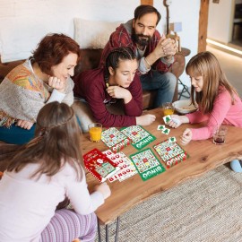 Omgouue Christmas Bingo Game Party Supplies - Xmas Gifts for Kids 24 Players