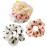 5 Pcs Chiffon Hair Rope Hair Ring Love Heart Printing Satin Fabric Covered Scrunchy Elastic Hair Bands Top Knots Ponytail Holder Accessories for Women