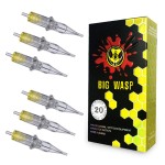 BIGWASP 4th Generation Premium 1203RS Tattoo Needle Cartridges 12 Standard 3 Round Shader (3RS) 20Pcs