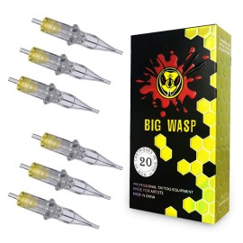 BIGWASP 4th Generation Premium 1203RS Tattoo Needle Cartridges 12 Standard 3 Round Shader (3RS) 20Pcs