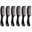 Comfort Axis Travel Size Wide Tooth Handle Comb, 6, 6 Pack, Black
