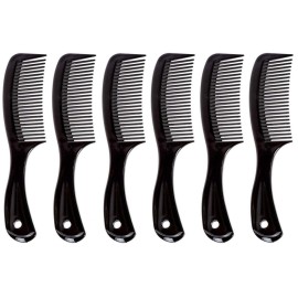 Comfort Axis Travel Size Wide Tooth Handle Comb, 6, 6 Pack, Black Comfort Axis Travel Size Wide Tooth Handle Comb, 6, 6 Pack, Black