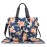 H HIKKER-LINK Womens Large Floral Waterproof Diaper Bag Weekend Bags Handbag for Mom Tote Bag Changing Pad Dark Blue