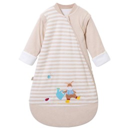 OuYun Baby Organic Sleeping Bag Autumn Detachable Sleeve Wearable Blanket,Medium,3.5 Tog