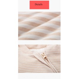 OuYun Baby Organic Sleeping Bag Autumn Detachable Sleeve Wearable Blanket,Medium,3.5 Tog