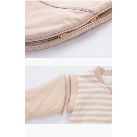 OuYun Baby Organic Sleeping Bag Autumn Detachable Sleeve Wearable Blanket,Medium,3.5 Tog