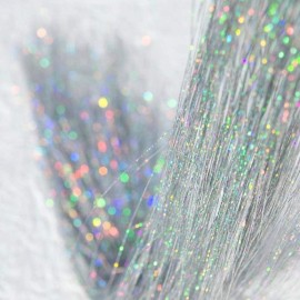 47 Holographic Hair Tinsel Kit Shining Silver Professional Sparkle Heat-Resistant Silk Hairpieces, Hair Accessories for Girls, Party Hair, Gifts for Girls (1000 Strands, Shining Silver) 47 Holographic Hair Tinsel Kit Shining Silver Professional Sparkle Heat-Resistant Silk Hairpieces, Hair Accessories for Girls, Party Hair, Gifts for Girls (1000 Strands, Shining Silver)
