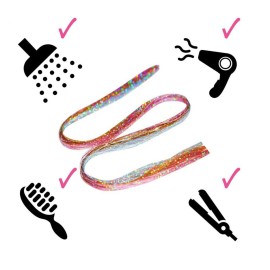 47 Holographic Hair Tinsel Kit Shining Silver Professional Sparkle Heat-Resistant Silk Hairpieces, Hair Accessories for Girls, Party Hair, Gifts for Girls (1000 Strands, Shining Silver)