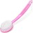 DecorRack Bath Brush with Bristles, Long Handle for Exfoliating Back, Body, and Feet, Bath and Shower Scrubber, Pink (1 Pack)