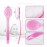 DecorRack Bath Brush with Bristles, Long Handle for Exfoliating Back, Body, and Feet, Bath and Shower Scrubber, Pink (1 Pack)