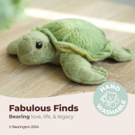 Bearington Collection Lil\' Shelton Plush Sea Turtle Stuffed Animal, 7 Inches - Turtle Plush