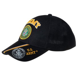 Officially Licensed United States Army Embroidered Black Baseball Cap