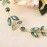 Fstrend Bride Wedding Hair Vine Headband Rhinestone Green Crystal Headpieces Bridal Hair Accessories for Women and Girls