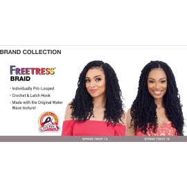 MULTI PACK DEALS! FreeTress Crochet Braids Spring Twist 18 (3-PACK, 1B)