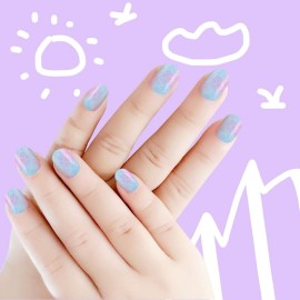 Laza 120pcs Children Nails Press On Pre-glue Full Cover Nail Tips Kit Glitter Gradient Color Rainbow Short Artificial False Nail Kits Lovely Christmas Gift for Children Kids Girls - Little Mermaid Laza 120pcs Children Nails Press On Pre-glue Full Cover Nail Tips Kit Glitter Gradient Color Rainbow Short Artificial False Nail Kits Lovely Christmas Gift for Children Kids Girls - Little Mermaid