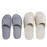 6 Pair of Open Toe Breathable Slippers,Solid Color Casual Slippers,Spa Slippers for Guests, Hotel, Travel, Unisex Universal Size Washable (3 gray medium size+3 beige large size)