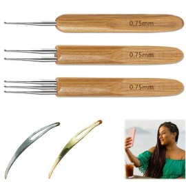 5 Pcs Dreadlocks Tool Set Includes 3 Pcs Dreadlocks Crochet 1 Hook 2 Hooks 3 Hooks Hair Weaving Needle Crochet, 2 Pcs Crochet Hair Tools Interlocking Dreadlock Needle Accessories for Braid Craft