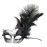 Costume Mask Feather Masquerade Mask Halloween Mardi Gras Cosplay Party Masque (Couple Silver Black)