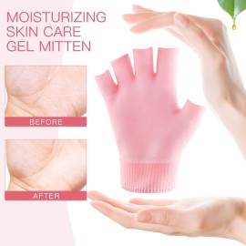 Heallily Moisturizing Gloves 1 Pair of Gel Moisturizing Gloves Gel Therapy Glove Manicure Gloves for Dry Cracked Hands Treatment for Women Girls Heallily Moisturizing Gloves 1 Pair of Gel Moisturizing Gloves Gel Therapy Glove Manicure Gloves for Dry Cracked Hands Treatment for Women Girls