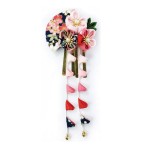 CRB Fashion Womens Girls Japanese Kimono Flower Kanzashi Hair Ornament Tie Band Clip (Pretty Black)