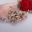 CROWN GUIDE Gold Rhinestone Bridal Hair Comb Barrette Handmade Flower Clip Pin Wedding Hair Accessories Pieces for Women Rose Gold