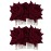 CROWN GUIDE 2-Pack Rose Flower Bridal Hair Combs Women Wedding Hair Accessories Pieces For Brides Flamenco Dancer Hairstyles Burgundy