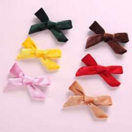 inSowni 15 Pack Velvet Bow Alligator Hair Clips Barrettes Accessories for Baby Girls Toddlers Teens Kids One Size