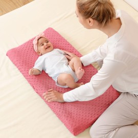 Baby Changing Pad Cover, Super Soft Plush Dot Diaper Changing Table Covers for Baby Girls and Boys, Ultra Comfortable, Safe for Babies, Fit 32/34\'\' x 16 Pad (Strawberry Red) Baby Changing Pad Cover, Super Soft Plush Dot Diaper Changing Table Covers for Baby Girls and Boys, Ultra Comfortable, Safe for Babies, Fit 32/34\'\' x 16 Pad (Strawberry Red)
