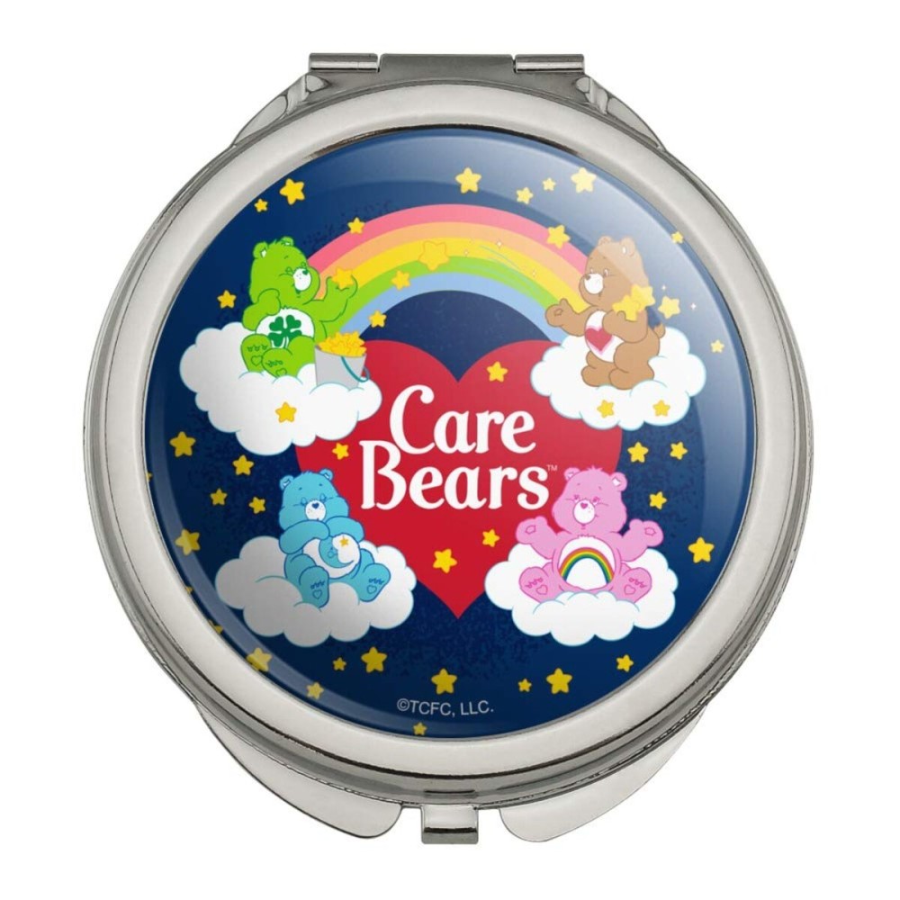 GRAPHICS & MORE Care Bears Classic Logo Group Compact Travel Purse Handbag Makeup Mirror