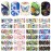 Tvoip 12 Pcs/Set Beauty Butterfly Mixed Designs Full Water Transfer Stickers Nail Art Decal Sticker Nail Accessories