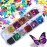 24 Color/Set 3D Butterfly Nail Glitter Sequins, Kalolary Laser Butterfly Nail Sequin Flake Acrylic Manicure Paillettes Face Body Lip Glitters for Nail Art Decoration Resin Mold DIY Makeup
