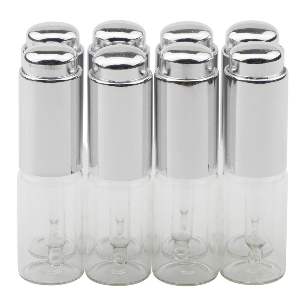 Kesell 10ml Essential Oil Dropper Bottles Transparent Glass Bottle with Silver Pressure Pump 0.3oz Refillable Portable Cosmetic Container for Travel Daily Life, Pack of 8 Kesell 10ml Essential Oil Dropper Bottles Transparent Glass Bottle with Silver Pressure Pump 0.3oz Refillable Portable Cosmetic Container for Travel Daily Life, Pack of 8